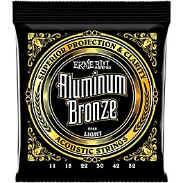 Ernie Ball Aluminum Bronze Light Acoustic Guitar Strings