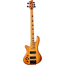 Schecter Guitar Research Stiletto-5 Session 5-String Left-Handed Electric Bass Guitar Satin Aged Natural