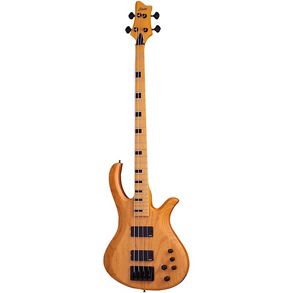 Schecter Guitar Research Riot-4 Session Electric Bass Guitar Satin Aged Natural