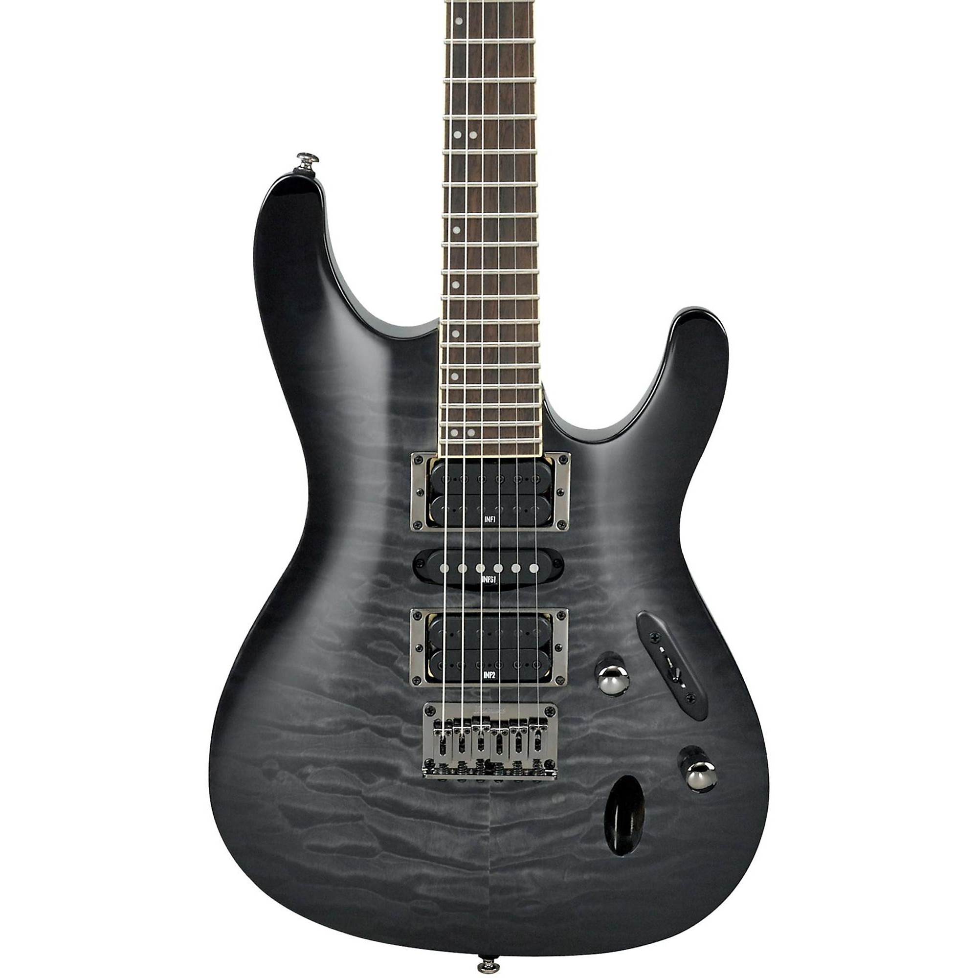 Ibanez S671QM S Series Electric Guitar Transparent Gray