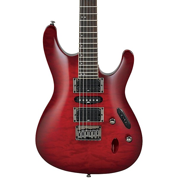 Ibanez S671QM S Series Electric Guitar Transparent Red Burst