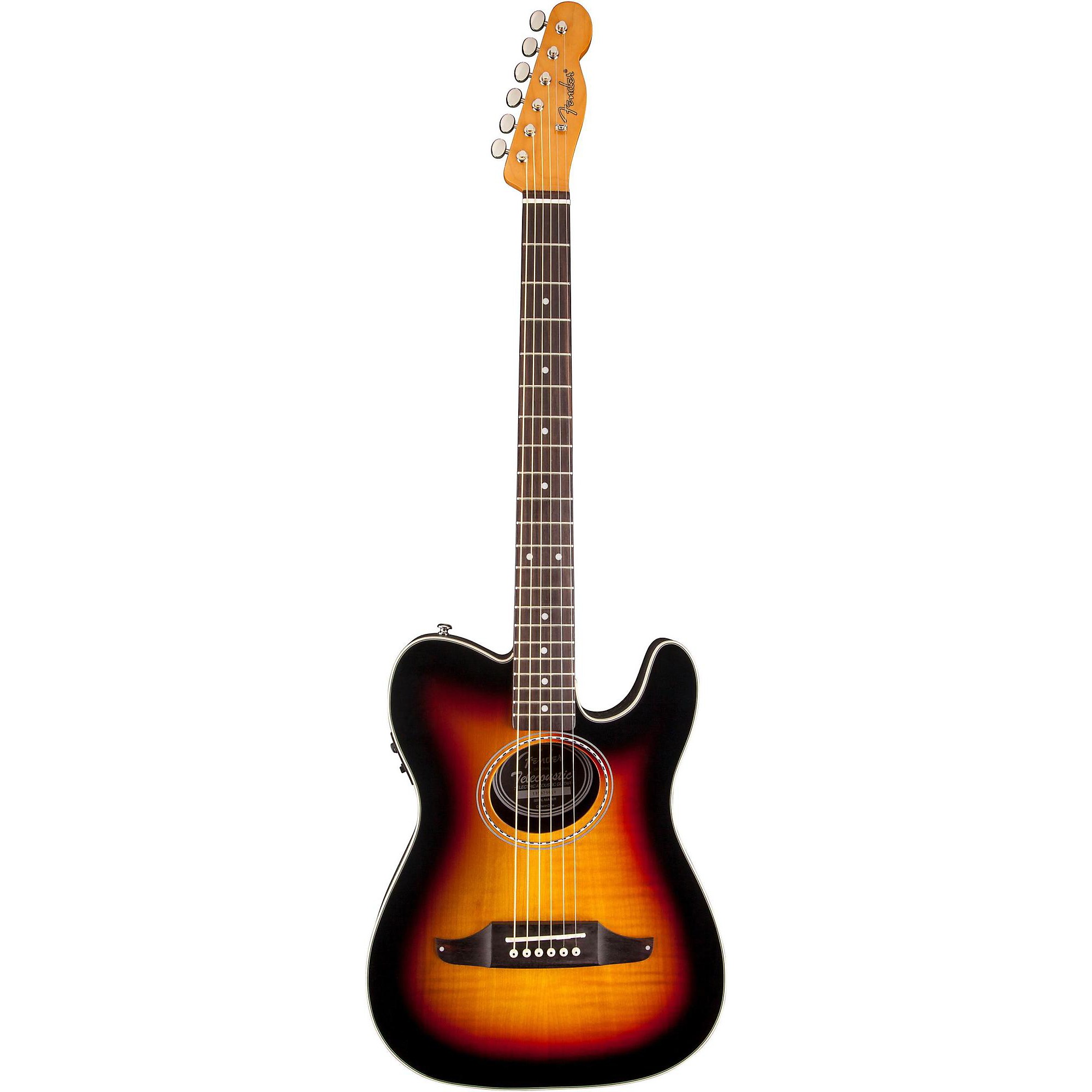 Fender Telecoustic Premier Flame Maple Acoustic-Electric Guitar 3 Fender Telecoustic Premier Flame Maple Acoustic-Electric Guitar 3