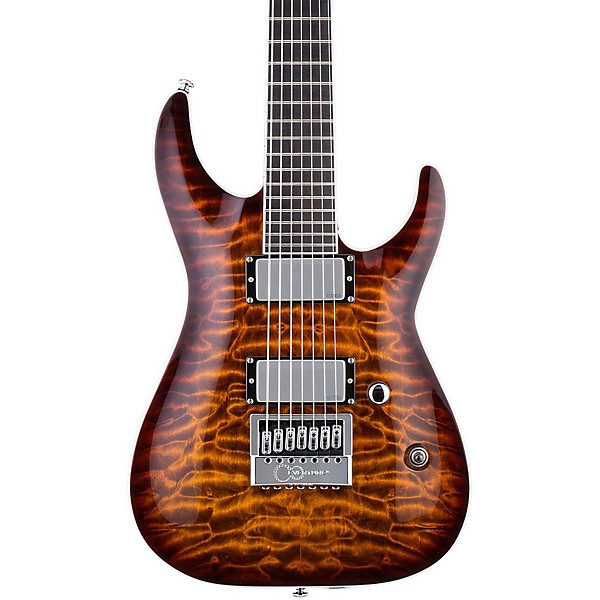 ESP LTD KS-7 Ken Susi 7 String Electric Guitar Dark Brown Sunburst