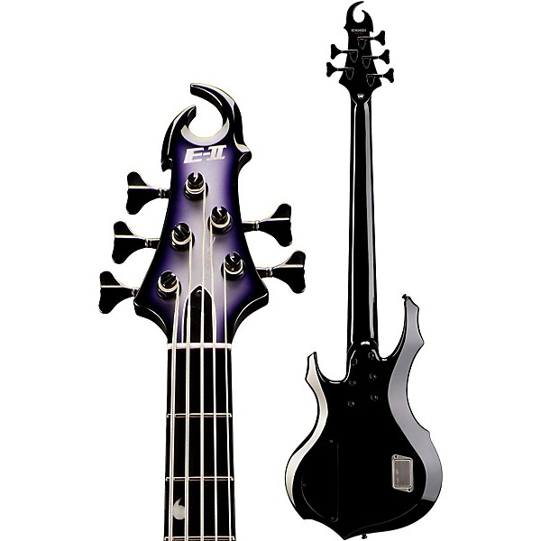 Open Box ESP E-II Doris Yeh-D5 5 String Bass Guitar Level 1 Purple Silver Sunburst