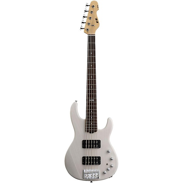 ESP E-II AP-5 5 String Electric Bass Guitar See-Thru White