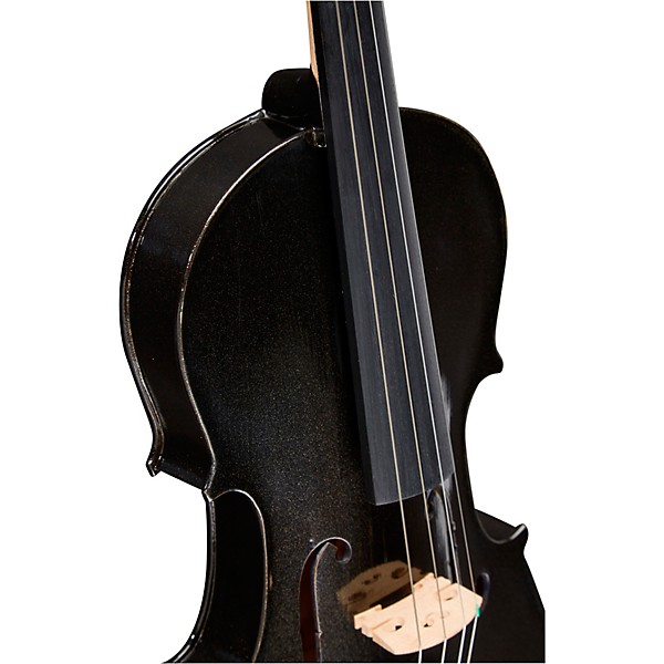 Open Box Bellafina Rainbow Series Black Violin Outfit Level 1 4/4 Size