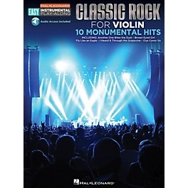 Hal Leonard Classic Rock - Violin - Easy Instrumental Play-Along Book with Online Audio Tracks