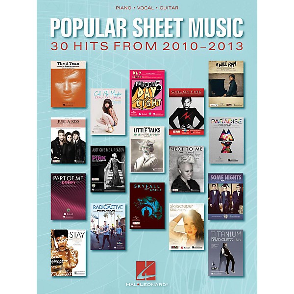 Hal Leonard Popular Sheet Music - 30 Hits From 2010 - 2013 for Piano/Vocal/Guitar