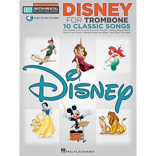 Hal Leonard Disney - Trombone - Easy Instrumental Play-Along Book with Online Audio Tracks