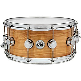 DW Exotic Figured Olive Ash Lacquer Snare 14 x 6.5 in. Chrome Hardware