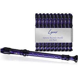 Lyons Soprano Recorder Value Bundle 100-Pack Ivory Lyons Soprano Recorder Value Bundle 100-Pack Transparent Purple