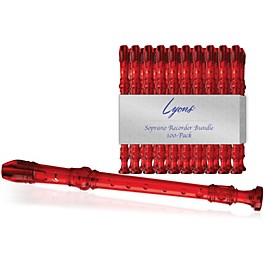 Lyons Soprano Recorder Value Bundle 100-Pack Ivory Lyons Soprano Recorder Value Bundle 100-Pack Transparent Red