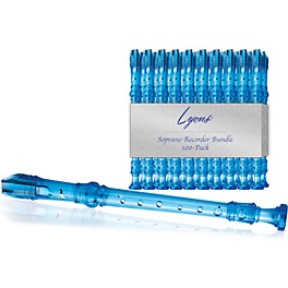 Lyons Soprano Recorder Value Bundle 100-Pack Ivory Lyons Soprano Recorder Value Bundle 100-Pack Transparent Blue