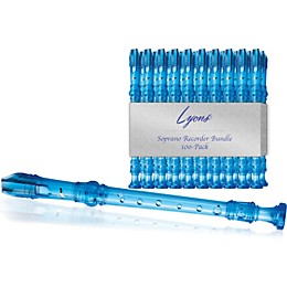 Lyons Soprano Recorder Value Bundle 25-Pack Transparent Blue