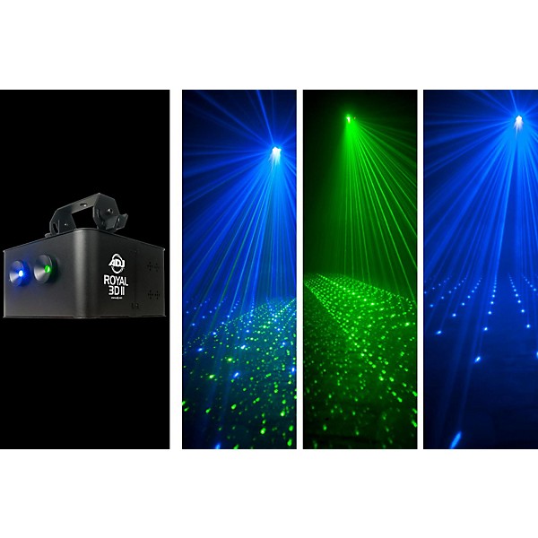 Open Box American DJ Royal 3D MKII Blue/Green Laser Effect Level 1