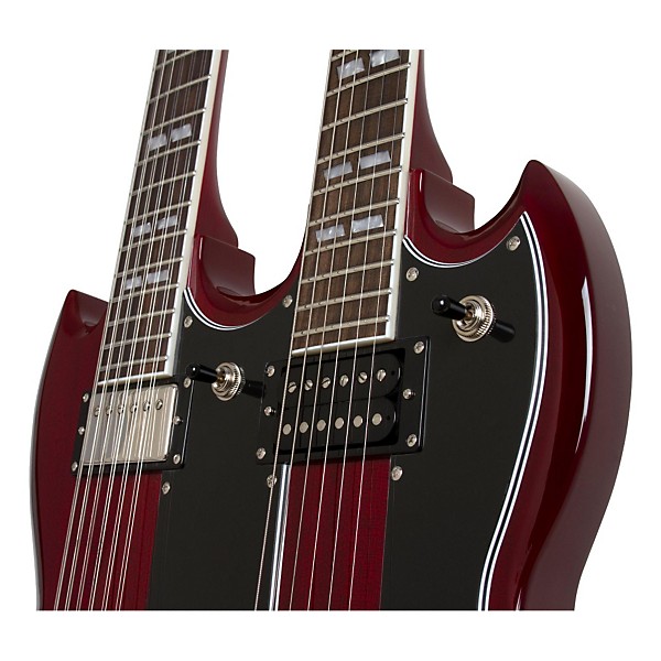 Open Box Epiphone Limited Edition G-1275 Double Neck Electric Guitar Level 2 Cherry 190839357120