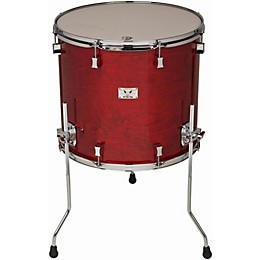 Open Box Pork Pie Little Squealer Birch/Mahogany Floor Tom with Chrome Hardware Level 1 18 x 16 in. Black Cherry High Gloss Lacquer