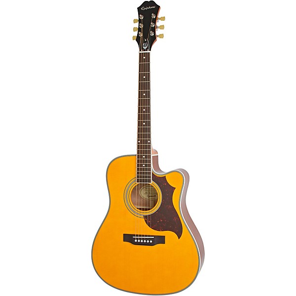 Epiphone FT-350SCE Acoustic-Electric Guitar with Min-Etune Antique Natural