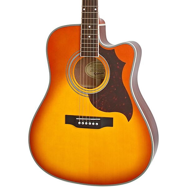 Open Box Epiphone FT-350SCE Acoustic-Electric Guitar with Min-Etune Level 2 Violinburst 888365512938