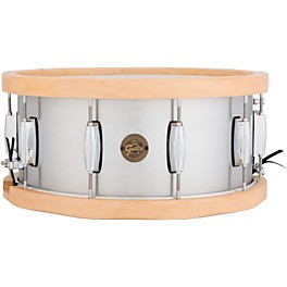 Gretsch Drums Gold Series Aluminum/Maple Snare Drum 14 x 6.5 Wood Hoop