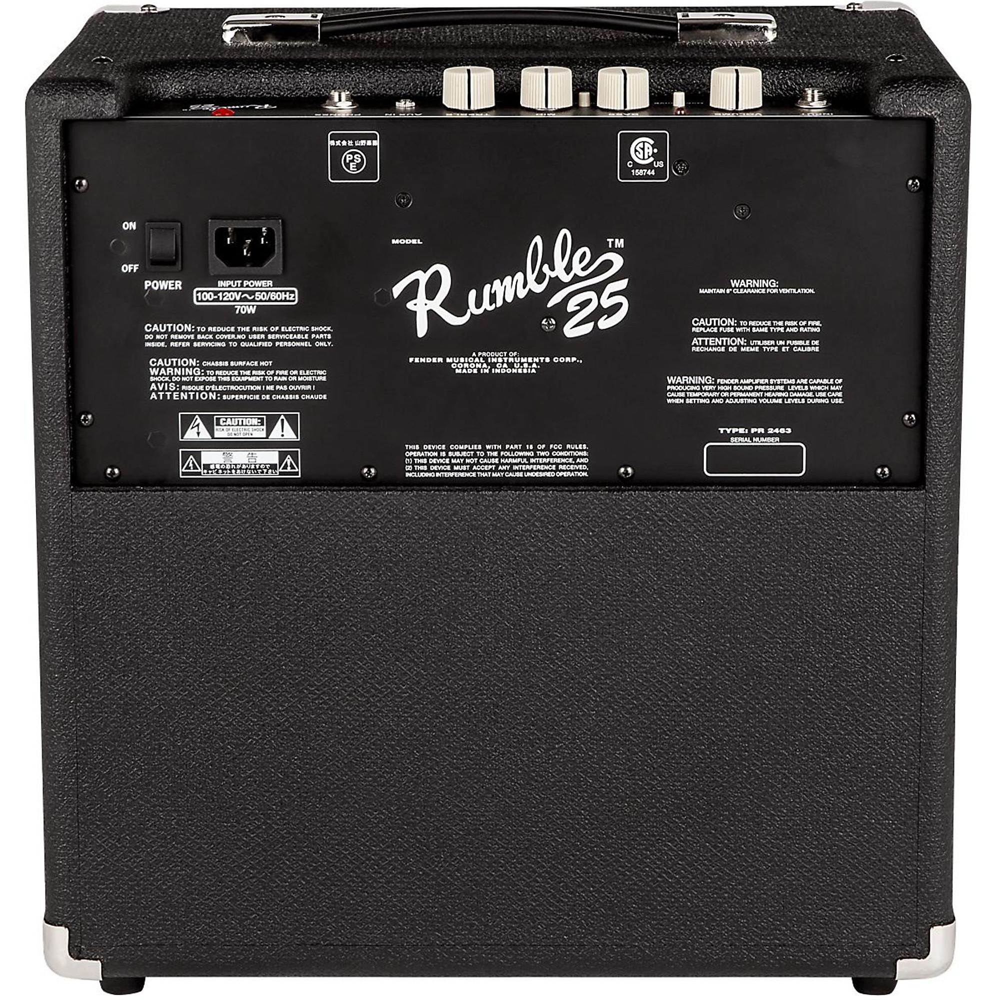 fender rumble 25 1x8 25w bass combo amp