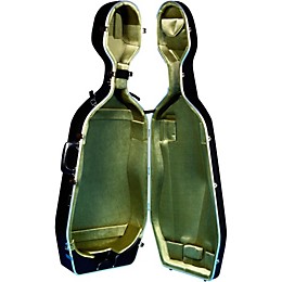 Hiscox Cases Deluxe Series Cello Case Black Shell, Green Interior