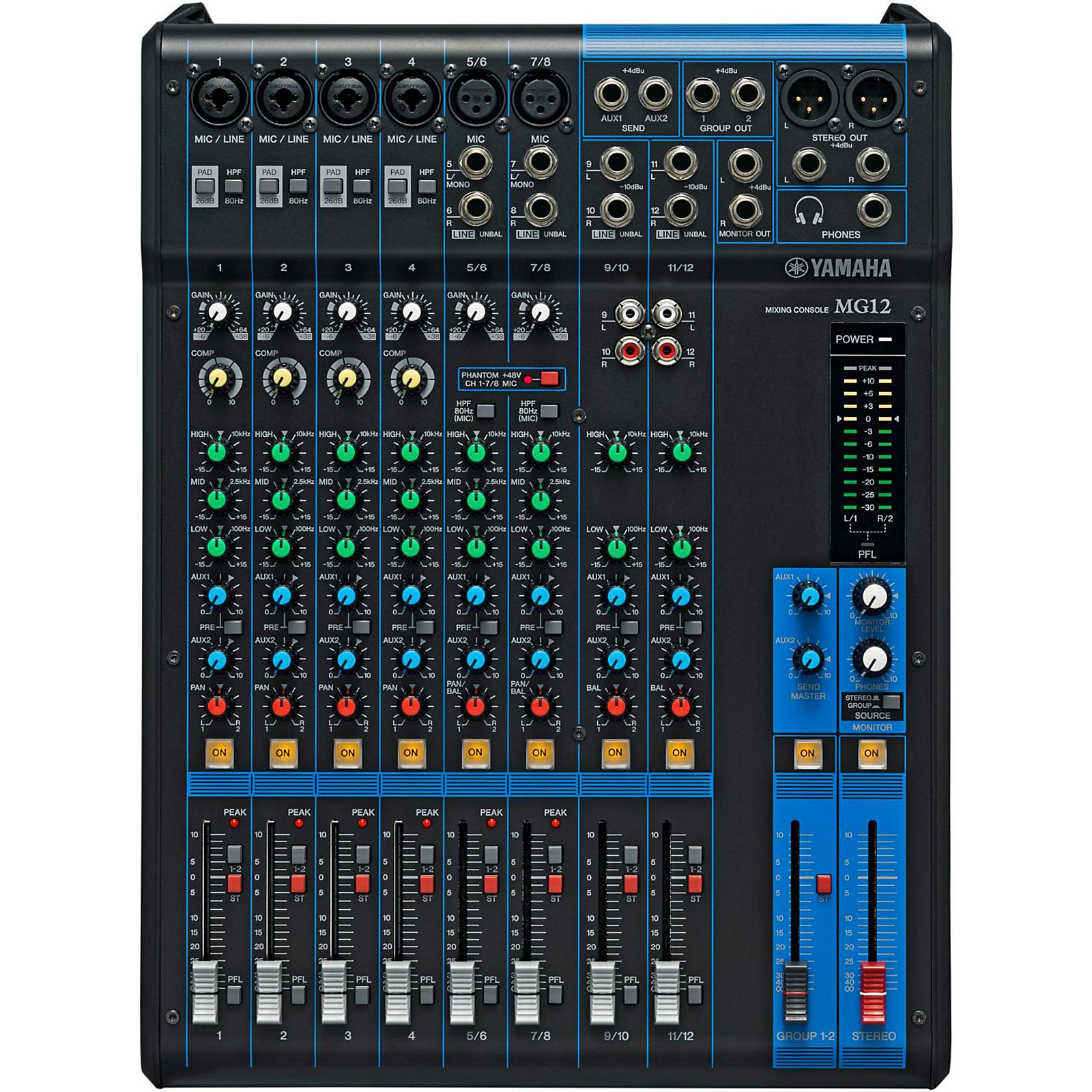 TABLE DE MIXAGE YAMAHA MG12 / 2FX USB 16 DSP DIGITAL MULTI EFFECTS