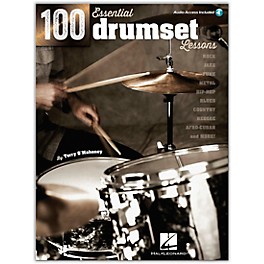 Hal Leonard 100 Essential Drumset Lessons Book/Online Audio