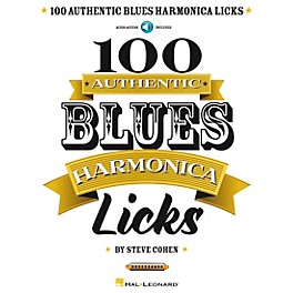 Hal Leonard 100 Authentic Blues Harmonica Licks Book/Online Audio