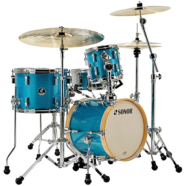 Open Box SONOR Martini 4-Piece Shell Pack Level 2 Turquoise Galaxy Sparkle 888365526829