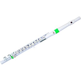 Nuvo Student Plastic Flute Kit White with Green Highlights