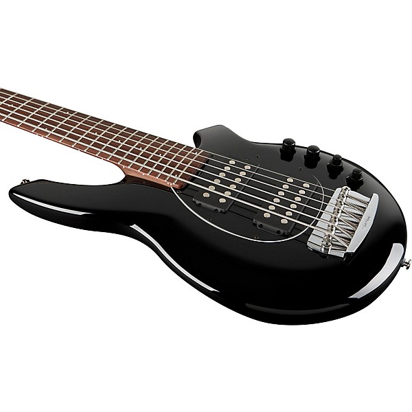 Ernie Ball Music Man Bongo 6 HH Electric Bass Guitar with All Rosewood Neck Black