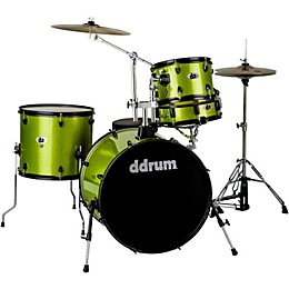 ddrum D2 4-Piece Drum Set Lime Sparkle Black Hardware