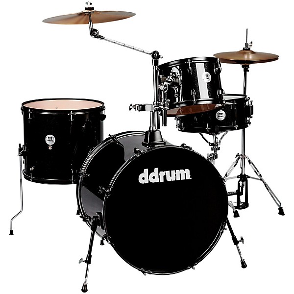 ddrum D2 4-Piece Drum Set Black Sparkle Black Hardware
