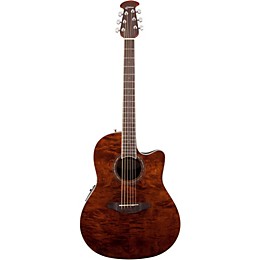 Ovation Celebrity Standard Plus Mid Depth Cutaway Acoustic-Electric Guitar Nutmeg Burled Maple