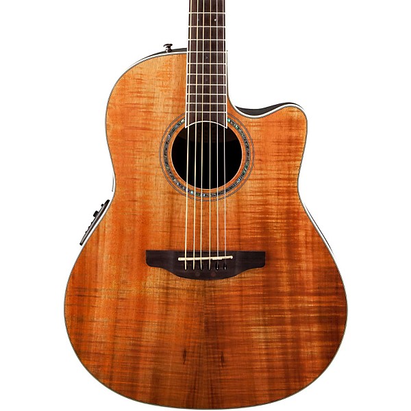 Open Box Ovation Celebrity Standard Plus Mid Depth Cutaway Acoustic-Electric Guitar Level 2 Figured Koa 190839096180