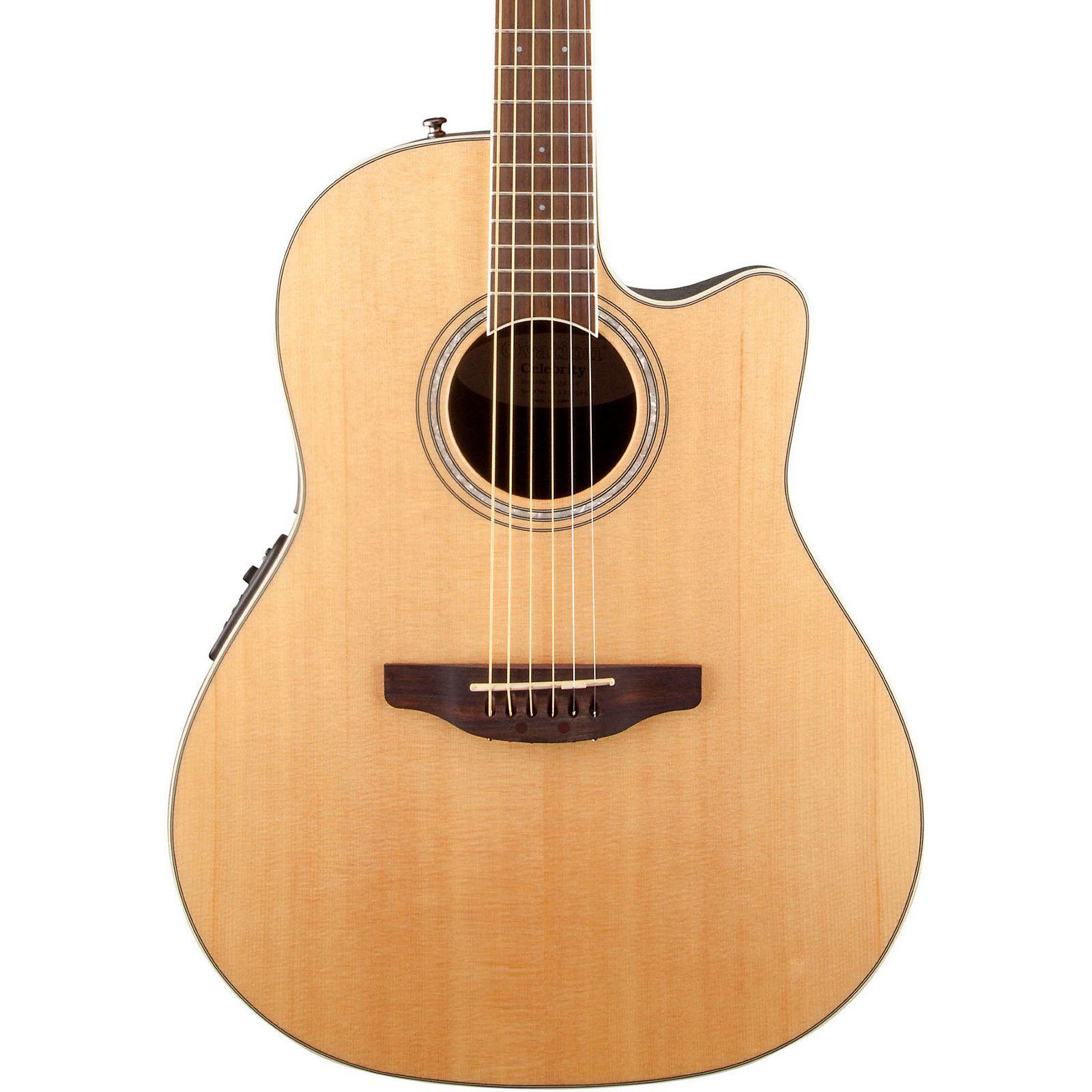 Ovation Celebrity Standard Mid-Depth Cutaway Acoustic-Electric Guitar  Natural | Guitar Center