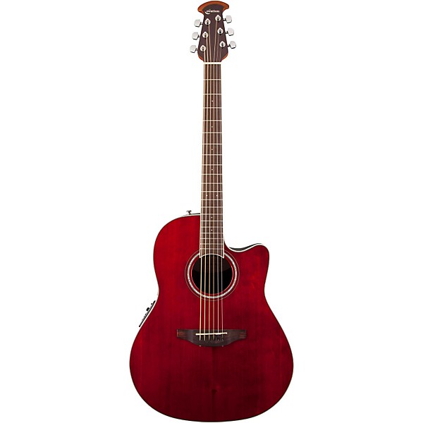 Open Box Ovation Celebrity Standard Mid-Depth Cutaway Acoustic-Electric Guitar Level 2 Ruby Red 888365938134
