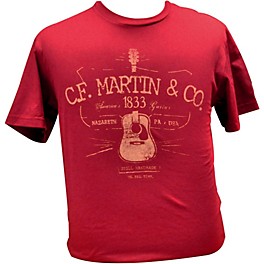 Martin D28 Logo T-Shirt Cardinal XL Martin D28 Logo T-Shirt Cardinal Large