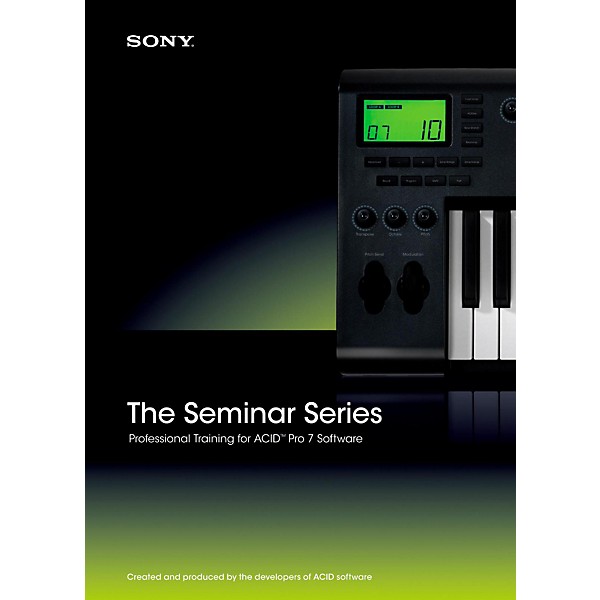 Sony Seminar Series: Sony ACID Pro 7 Software Download