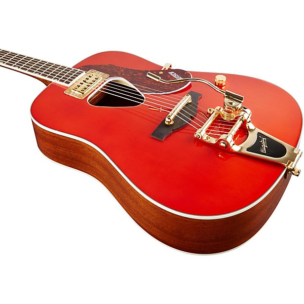 Gretsch Guitars G5034TFT Rancher Dreadnought Acoustic Guitar Savannah Sunset