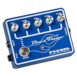Open Box Plush Blues Flame Overdrive Guitar Effects Pedal Level 1