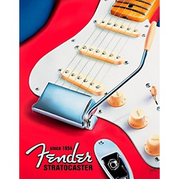 Fender Red Stratocaster Tin Sign Blue