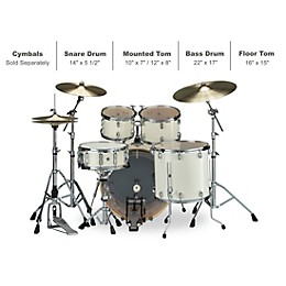 Yamaha Stage Custom Birch 5-Piece Shell Pack With 22" Bass Drum Classic White