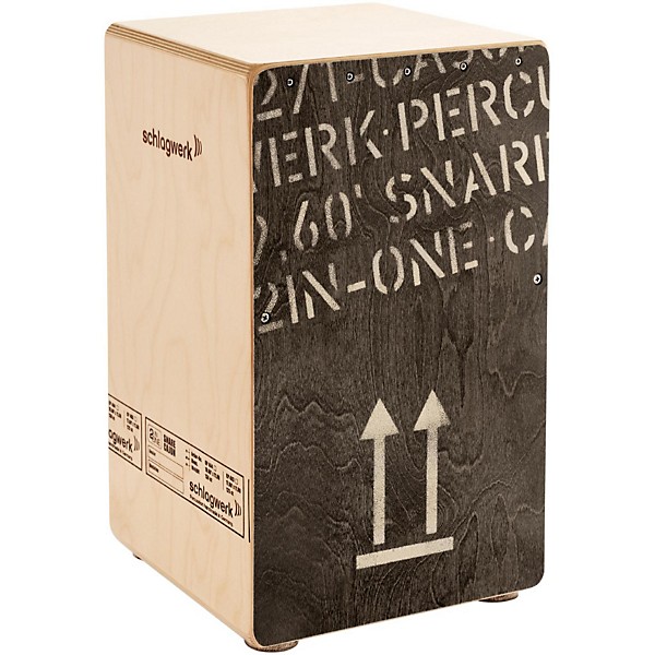Open Box Schlagwerk 2inOne Snare Cajon Level 1 Black Edition Large