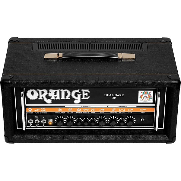 Open Box Orange Amplifiers Dual Dark 50W High-Gain Guitar Head Level 1 Black