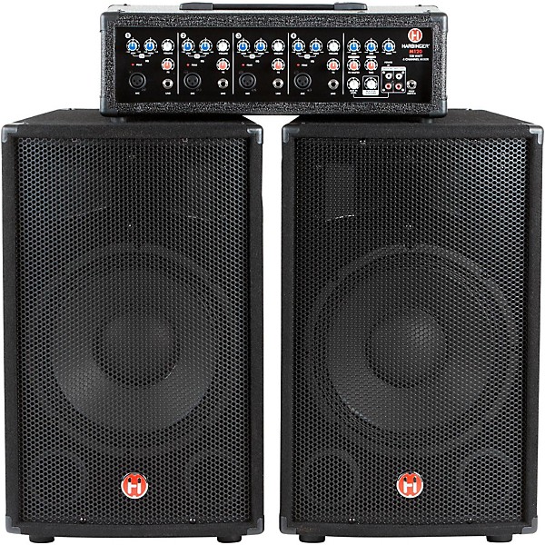 Open Box Harbinger M120 120-Watt 4-Channel Compact Portable PA with 12" Speakers Level 2  190839009913