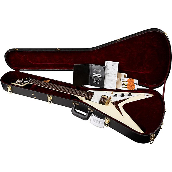 Platinum Gibson Custom 1959 Mahogany Flying V VOS Electric Guitar