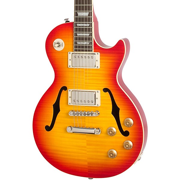 Open Box Epiphone Les Paul Standard Florentine PRO Hollowbody Electric Guitar Level 1 Faded Cherry Sunburst