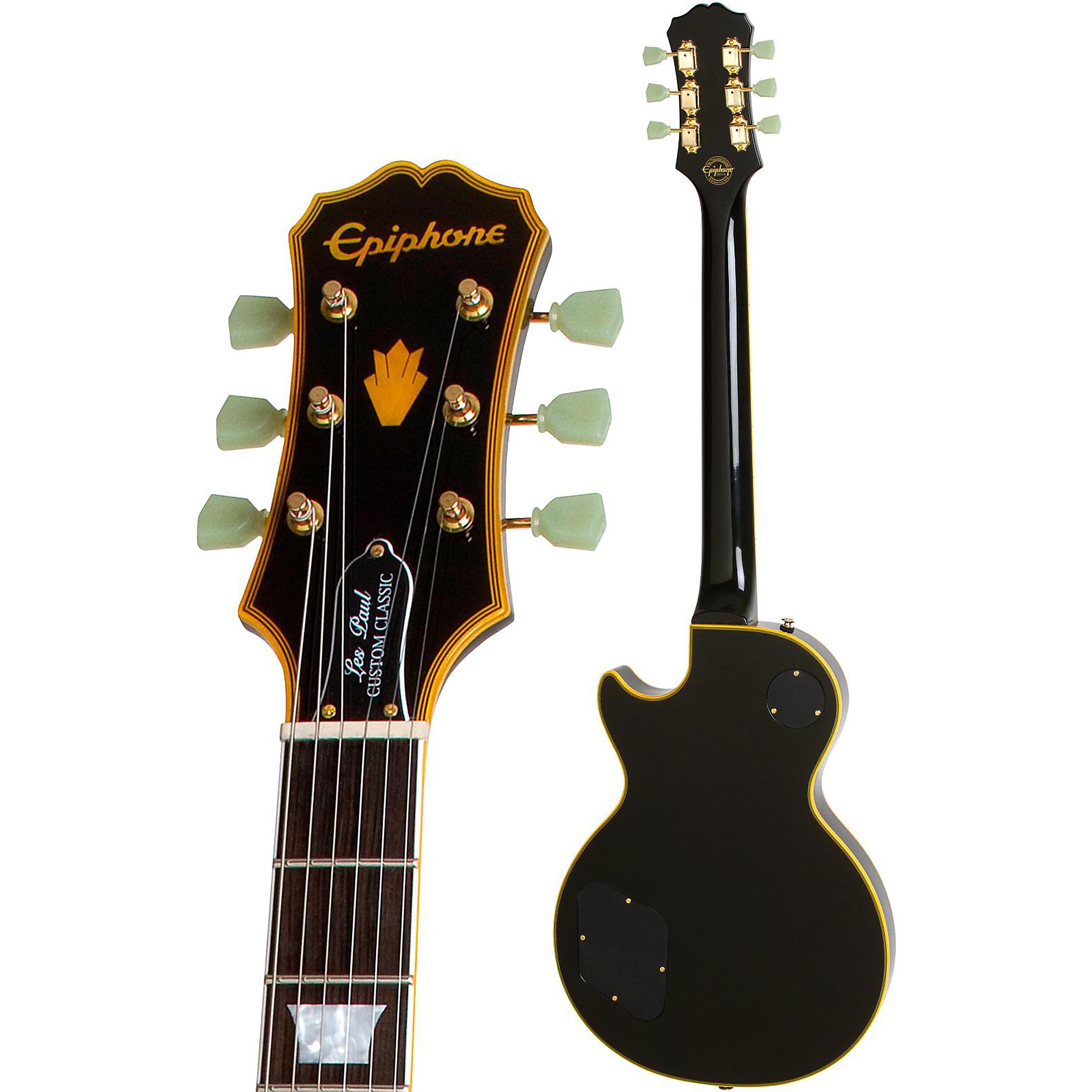殿堂 Classic Custom Paul Les Epiphone PRO Ebony Guitar Electric ギター